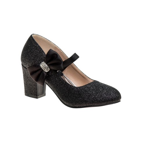 Black heels for little girls sale