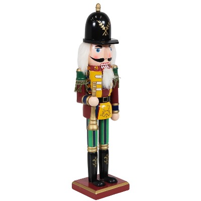 Sunnydaze Anton the Bright Indoor Decorative Christmas Wooden Nutcracker Statue, 15-Inch