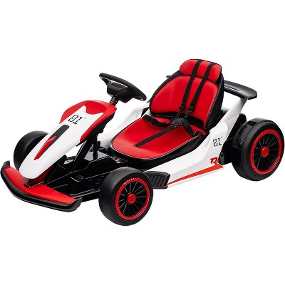 Go Kart for Kids, 24V Drift Kart with 2X200W Strong Motor, 7AH Big Battery, Electric Pedals, Electric Go Kart Outdoor Race Toy