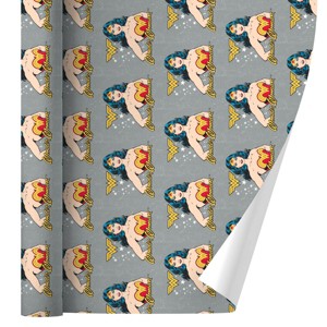 Wonder Woman Vintage Icon Gift Wrap 30" x 72" - 1 of 4