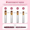 Saviland Kolinsky Acrylic Brush Kit: #8/10/12/14 Sculpting Brushes for 3D Art & Extensions - Pink Salon-Ready Set. - 4 of 4