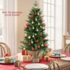 Tangkula 3 FT Pre-lit Artificial Entrance Christmas Tree Small Tabletop Xmas Fir Tree Warm White LED Lights Seasonal Decoration Tree - 3 of 4