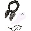 HalloweenCostumes.com  Women Women's 1950s Drive-in DIY Costume Kit, Black/White - 3 of 4