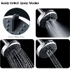 BRIGHT SHOWERS 3 Spray Fixed Rainfall Shower Head with Adjustable Metal Swivel Ball Joint - 4 of 4