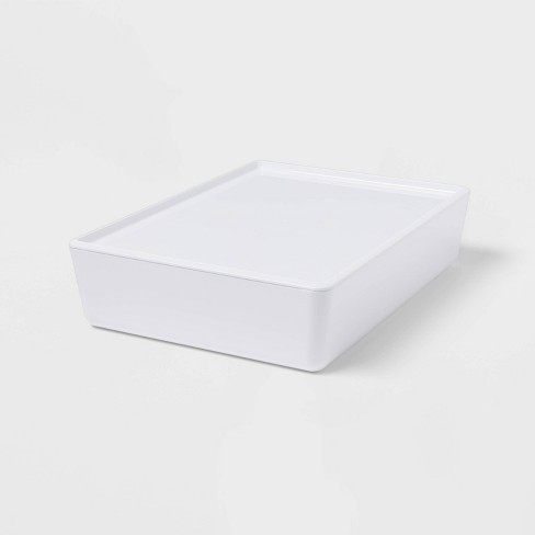 White storage deals bins with lids