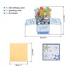 Unique Bargains 3D Pop-Out Gold Foil Birthday Card with Greeting Card and Envelope - 2 of 4
