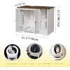 PAKASEPT Cat Litter Enclosure with Litter Collector, Cat Litter Enclosure Cabinet with Storage Shelf, Wooden Hidden Litter Box Furniture for Indoor - 3 of 4