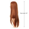 Unique Bargains Women Long Straight Hair Lace Front Wigs with Wig Cap 24" 1PC - 2 of 4