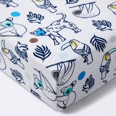Fitted Crib Sheet Gone Wild - Cloud Island™ Navy