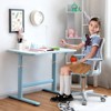 Infans Height Adjustable Kids Desk & Chair Set Study Desk Chair w/Sit-brake Caster Blue - 2 of 4