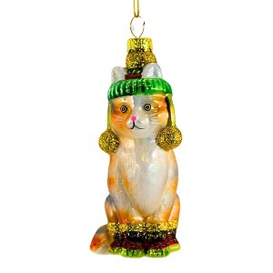 Cody Foster 4.0 Inch Festive  Kitty Cat Christmas Tree Ornaments - 1 of 3
