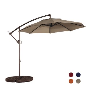 CLIHOME 10-ft Outdoor Umbrella Crank Cantilever Patio Umbrella Without Base - 1 of 4