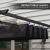 10' x 13' Retractable Pergola Canopy, Aluminum Pergola Sun Shade Shelter for Garden, Patio, Deck - 4 of 4