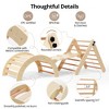 GOTGELIF 3-in-1 Montessori Climber Set with Mat & Decorative Cloth - Toddler Wooden Play Arch with Slide & Climbing Ramp - 4 of 4