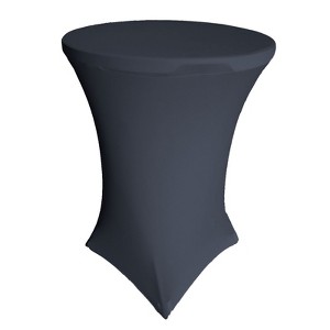 Slickblue Round Spandex Table Cover – Fits 32" or 36" Dia. x 42" High Tables, Wrinkle-Free Stretch Fit, 10 Colors - 1 of 3