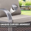 Outdoor Swivel Chair Patio Glider Chair with High Back Chair Set of 2 - 4 of 4