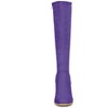 Allegra K Women's Side Zipper Padded Insole Chunky Heel Knee High Boots - 3 of 4