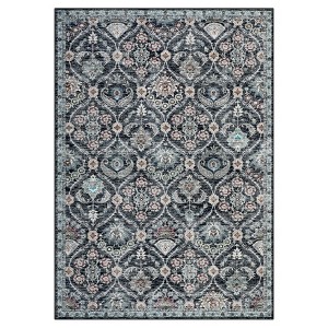 Washable Large Floral Print Living Room Bedroom Rugs, Vintage Non Slip Floor Carpet for Dining Room Office - 1 of 4