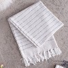 KTMBDW Striped Collection Cotton Throw Blanket Set of 2, 50x60 Inch - 4 of 4