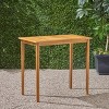 Akoasm Morden Acacia Wood Patio Coffee Table Bar Table-Teak - 4 of 4