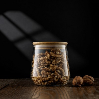 JoyJolt JoyFul Large Glass Cookie Jar with Bamboo Lid - 31 oz Food Kitchen Containers Canister — фото 6