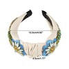 Unique Bargains Women's Bling Vintage Flowers Rhinestone Flannel Wide Edge Headband 4.92"x1.77" 1 Pc - 4 of 4