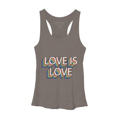 Adult Design By Humans Retro Love Is Love Pride By DudleyjazRacerback Tank Top