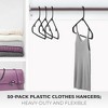 Osto 50-pack Black Standard Plastic Clothes Hangers With Pants Bar And  Hooks For Straps; Space Saving, Flexible, Hangs Up To 5.5 Lbs : Target