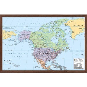 Trends International North America Map 2023 Framed Wall Poster Prints - 1 of 4