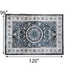 FONTOI Washable Area Rugs with Non-slip Backing, Indoor Vintage Bohemia Rugs with Floral Pattern for Living Room, Navy Blue, 120"*0.31"*96" - 3 of 4