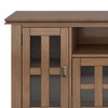 72" Solid Wood TV Media Stand with Handcrafted Finish, Cord Management, and Tempered Glass Doors for Living Room and Bedroom - 2 of 4