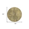 Gold Black And Charcoal Geometric Washable Indoor Outdoor Area Rug - 3 of 4