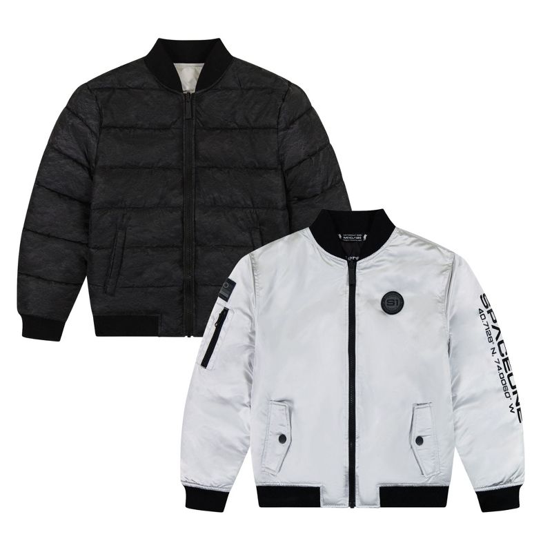 Andy & Evan  Toddler Space One Reversible Bomber Jacket., 3 of 6