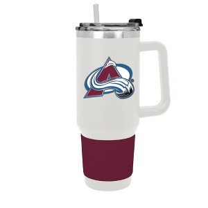 NHL Colorado Avalanche White Colossus Travel Mug with Team Color Silicon Gripe - 40oz - 1 of 4