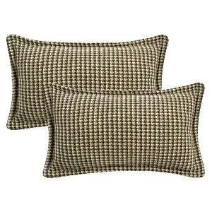 REGALWOVEN Fade-Resistant Houndstooth Decorative Soft Cozy Throw Pillow Covers 2 Pcs - 1 of 4