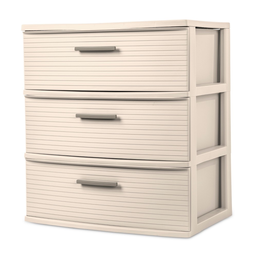 3 Drawer Wide Tower Snowfall White - Brightroom™