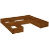 Outsunny 7.5x7.5ft Pack of 5 Raised Garden Bed, Large Wooden Planters for Outdoor Plants, Vegetables, Flowers, Herbs, Easy Assembly, Brown - 4 of 4