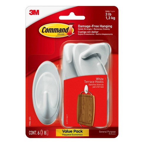 Command Poster Strips, White, Damage-Free Hanging, 60 Command Strips 