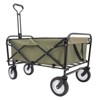 DSVIMOY Collapsible Foldable Wagon Cart, Wagon Grocery Cart for Camping Shopping Sports, Brown, 35.04"*21.65"*38.98" - 4 of 4