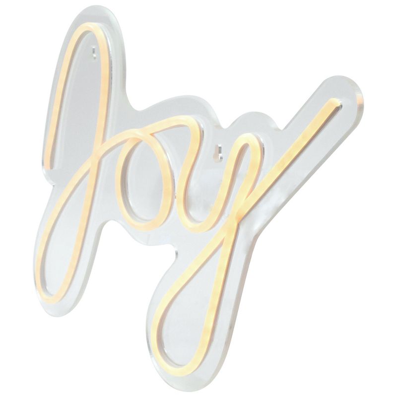 Northlight 12" White LED Lighted "Joy" Neon Style Christmas Sign, 5 of 6