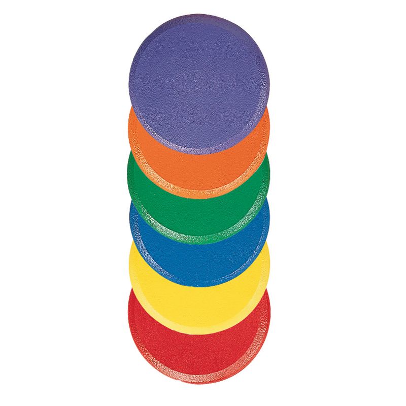 Champion Sports Rounded Edge 9" Foam Discs Set, 6 Colors, 2 of 4