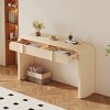 Unique Modern Rounded Silhouette Sideboard, Smooth Surface Console Table with 2 Drawers, Console Table Contemporary-Cuddlewood - 2 of 4