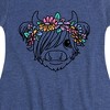 Girls' - Instant Message - Highland Cow Flower Crown Fit & Flair Cap Sleeve Graphic Dress - 2 of 4