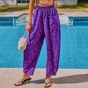 Women's Vibrant Floral Print Wide Leg Cover Up Pants - Cupshe - 2 of 4