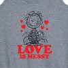 Women's - Peanuts - Pigpen Love Is Messy Graphic Racerback Tank - 2 of 4