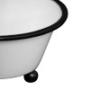 White Metal Black Rim with Ball Feet Decorative Storage Trinket Dish - Foreside Home & Garden - 3 of 4