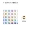 Unique Bargains Laser Capital Alphabet Round Self-Adhesive Reflective Letter Stickers 10 Pcs - 2 of 4