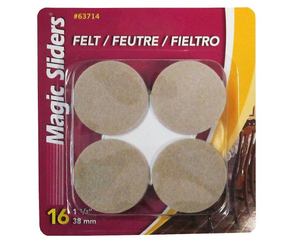 Magic Felt 1.5" Rd Self Stick Pads