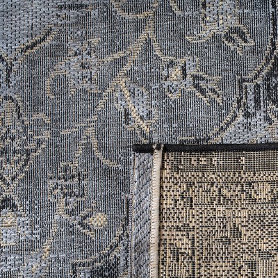 Luxor Elegance 59'' Dark Grey Flat Woven Chenille Area Rug