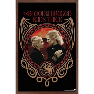 Trends International House of the Dragon: Season 2 - Blood Runs Thick Framed Wall Poster Prints - 1 of 4
